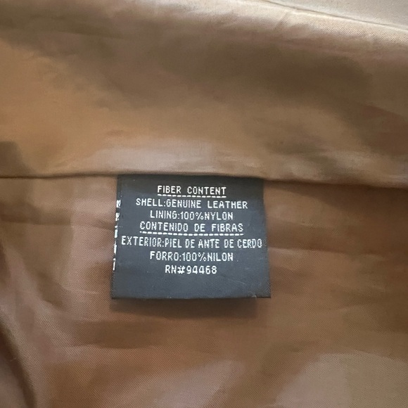 Esprit Jackets & Coats Esprit 0 Chestnut Brown Leather Fringe